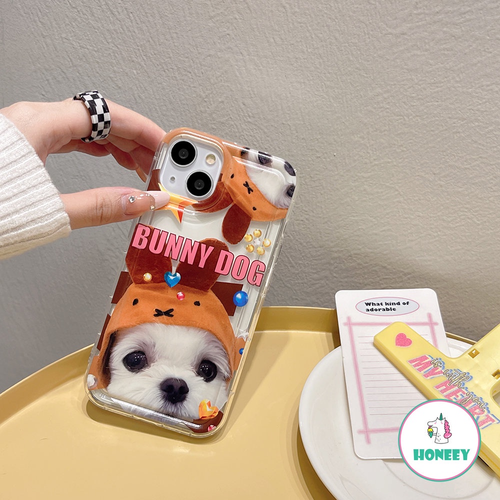 IPHONE Casing Airbag Kucing Dan Anjing Yang Indah Untuk Iphone11 12/12 Pro 13 14 Pro Max XR XS 87plus Hewan Graffiti Shockproof Back Cover