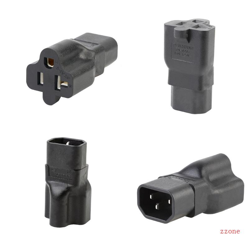 Konektor zzz IEC 320 C14 Male to Nema 5-15 20R Female Adapter Kettle Plug 3-pin