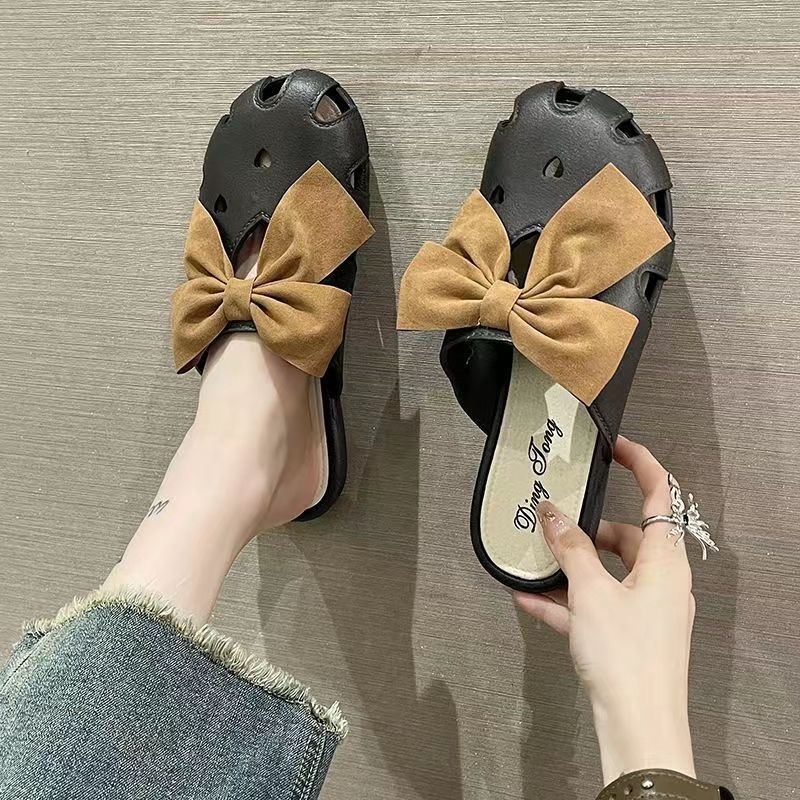 𝐄𝐁𝐒 ✅ SA034 Sandal Wanita Empuk Pita Lucu Sendal Motif Ringan Empuk Santai Kasual Cantik Simple Import Murah COD