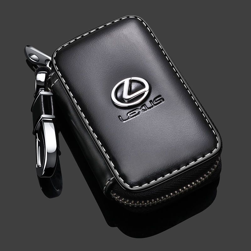 Lexus Case Kunci Mobil Kulit Asli Car Smart Key Chain Keychain Holder Pengait Logam Untuk IS250 CT200h ES250 GS250 IS250 LX570 LX450d NX200t RC200t rx300 Rx30 rx350 Aksesoris