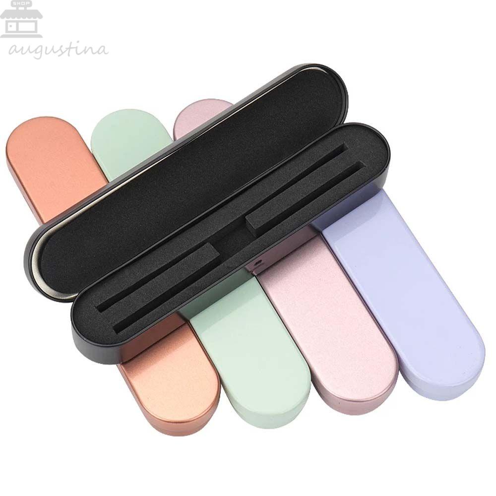 Agustina Tweezer Kotak Penyimpanan Portable Colorful Penjepit Alis Tinplate Tweezer Pencil Cases