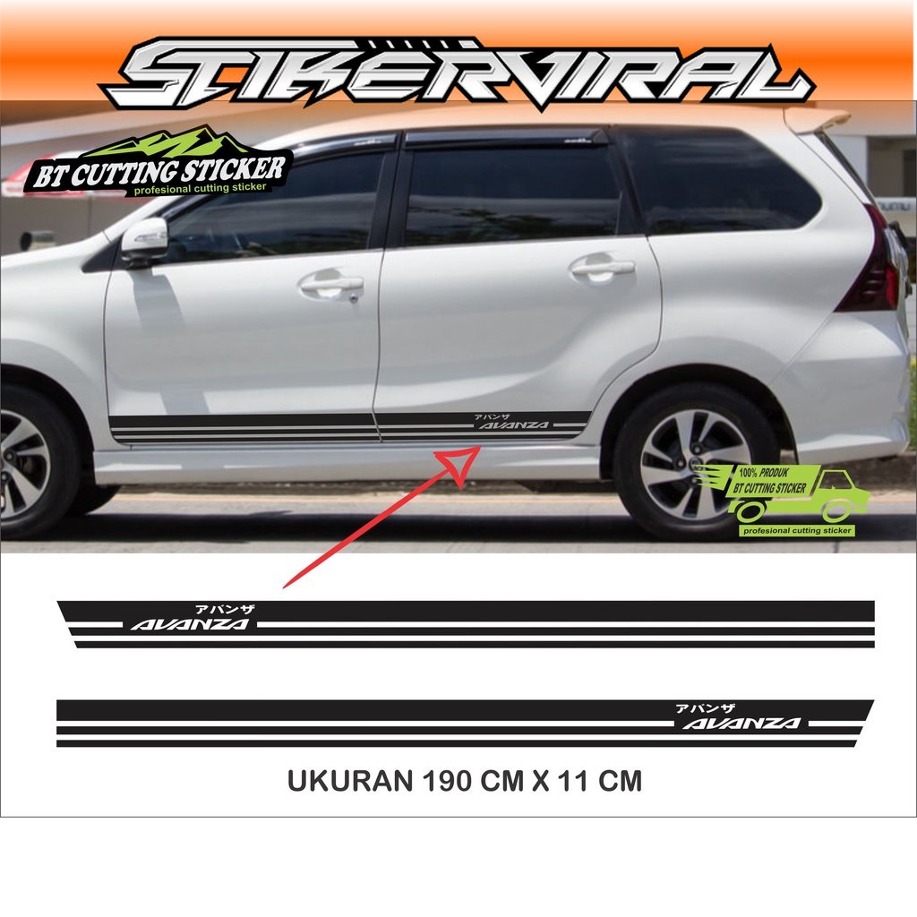 Sticker side stripe Body Samping Mobil Toyota Avanza stiker mobil toyota avanza stiker avanza stiker