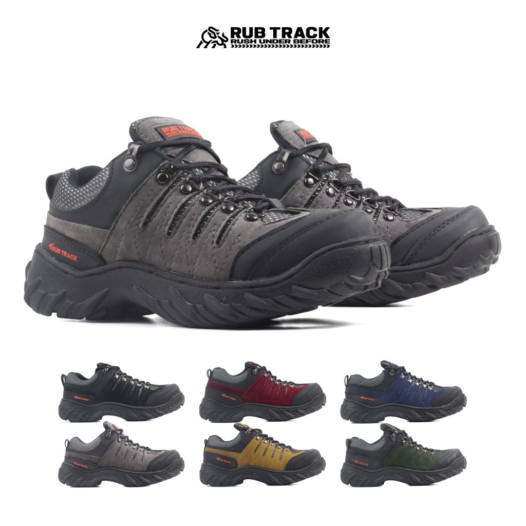 RUBTRACK - DIENG LOW SEPATU SAFETY UJUNG BESI STEEL TOE CAP  BOOTS PRIA TRACKING HIKING GUNUNG DIENG KERJA LAPANGAN