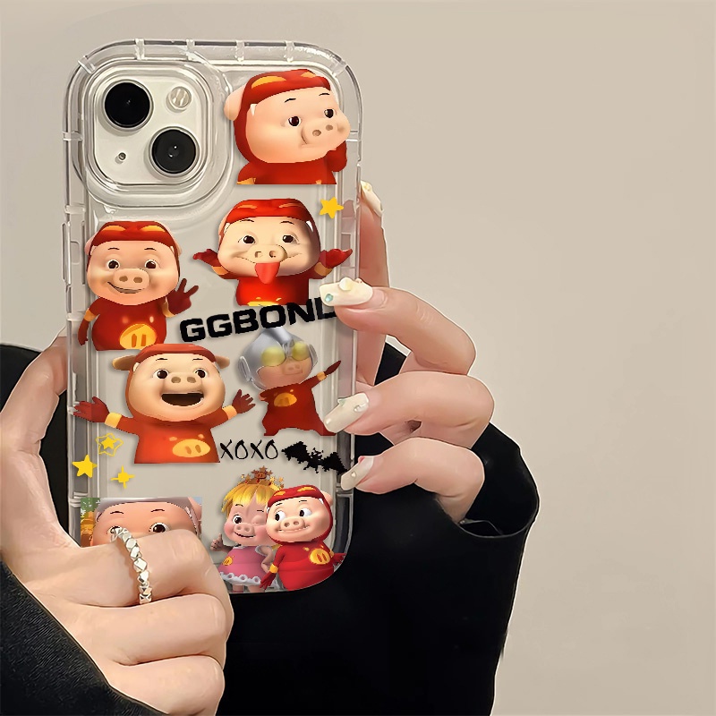 IPHONE Soft Case Silikon Babi Lucu Kompatibel Untuk Casing Iphone14 13 11 12 Pro XS Max X XR 7 +8 Plus Pasangan TPU Shockproof Phone Cover