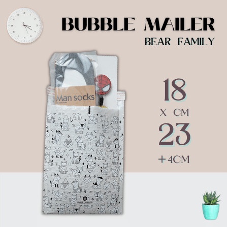 

[SC] AMPLOP BUBBLE MAILER - BUBBLE PACKING OLSHOP MOTIF DOG ORIGAMI 18X23