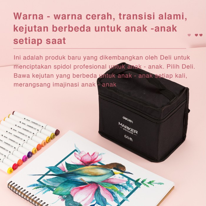 

Deli Color Marker With Bag Spidol Warna Dengan Tas 30/40/60/80C 70807 - 30 WARNA