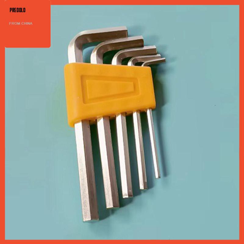 [Predolo] 5x Hex Key Set Compact Kunci Pas Allen Multifungsi Untuk Mobil Sepeda Motor