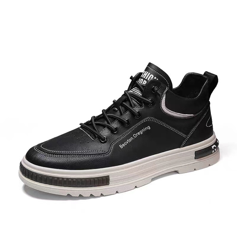 FREE BOX SEPATU SNEAKERS  STYL  BOOT KULIT PRIA IMPORT TERBARU 2023 BISA COD