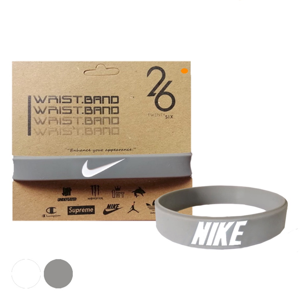 GELANG KARET SILICON UNISEX PRIA WANITA NK GREY WHITE I TERBARU 2023