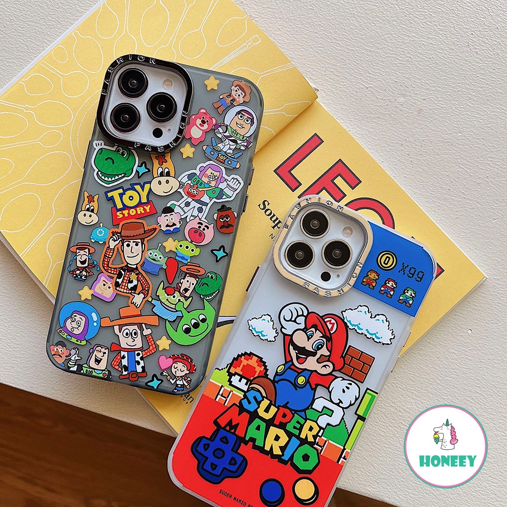 IPHONE Casing Ponsel Mario Game Kartun Kompatibel Untuk Iphone14 13 12 11 Pro Max XR XS 7 8plus Toy Story Frosted Shockproof Back Cover