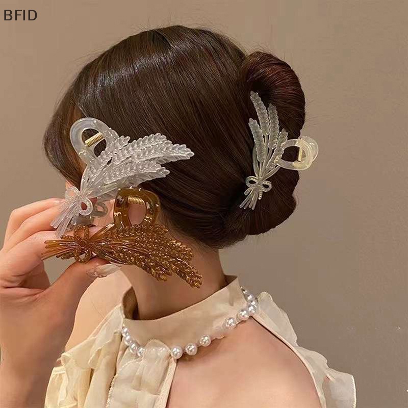 [BFID] 13 cm Besar Jelly Warna Klip Gadis Jepit Rambut Kepala Belakang Hairpin Plate Hair Shark Clip [ID]