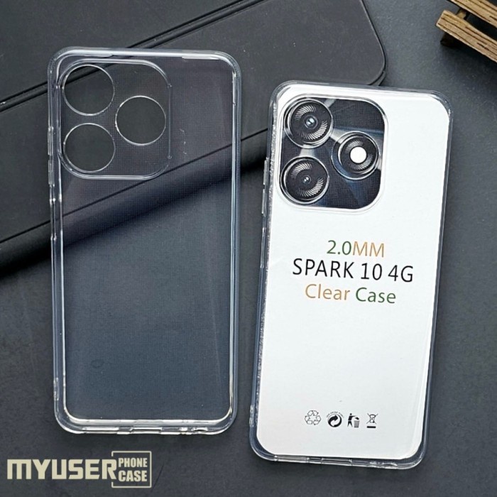 Clear Case Tecno Spark 10 NFC/10 Pro/Spark GO 2023/Spark 8C/POP 5LTE Softcase Tebal Bening