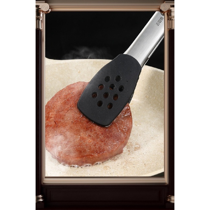 12 SSGP Stainless Steel Food Clip Anti-Scald Silicone Capitan Makanan