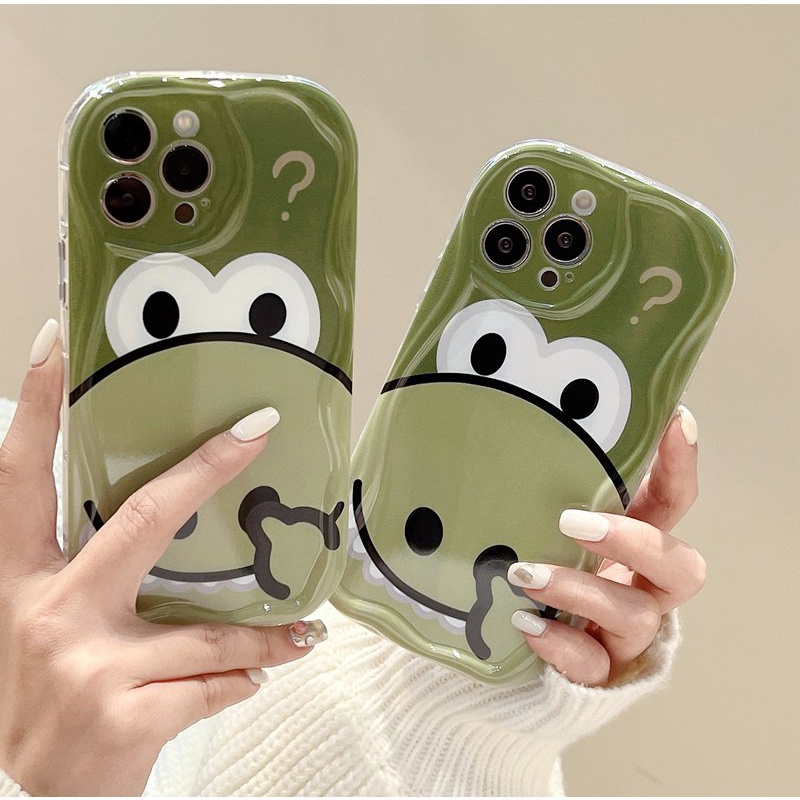 3D Ice Cream Green Funny dinosaur Soft Case IPhone 11 12 13 14 Pro Max New Apple for Women Girls Gift Bracelet Airbag Case