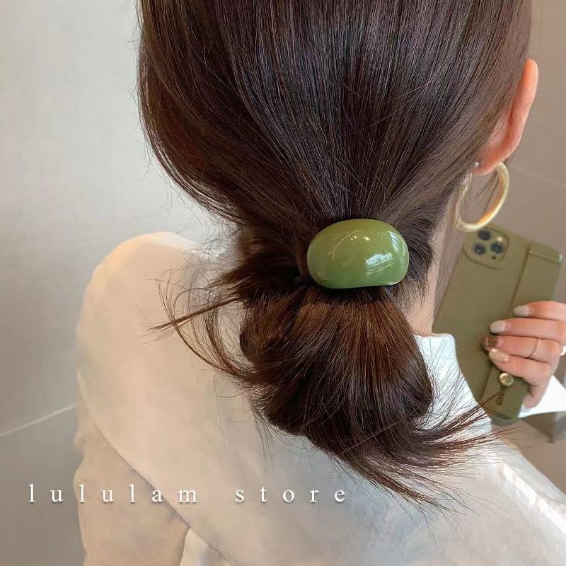 Aksesoris karet rambut minimalis model melengkung warna permen barang import dengan harga grosir bahan berkualitas import harga grosir bisa cod