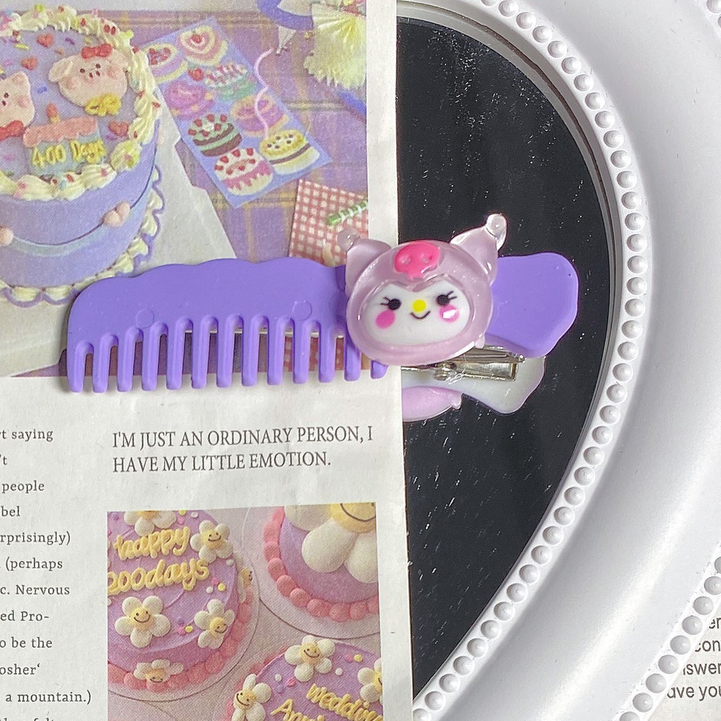 Sisir jepit rambut transparan aneka karakter bahan berkualitas import harga grosir bisa cod