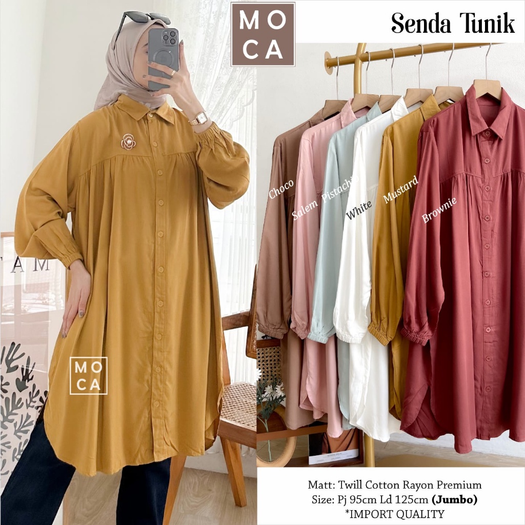 Senda Tunik ORI MOCA | Ld125 Twill Cotton Rayon Premium