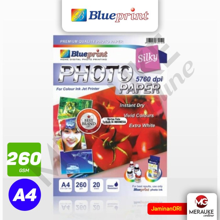 

Kertas Foto BLUEPRINT Silky A4 260gsm 20s