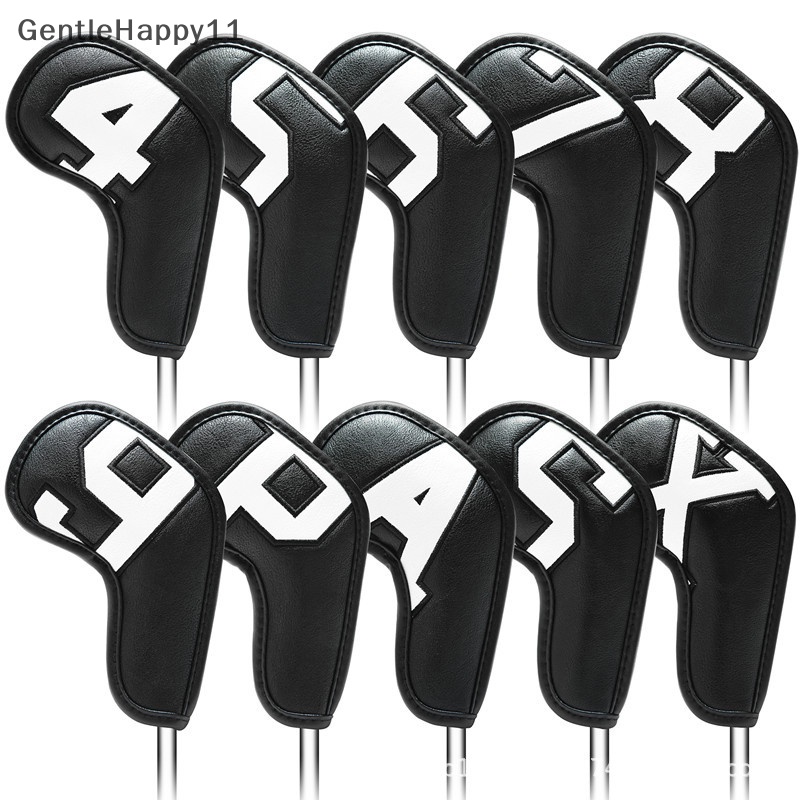 Gentlehappy 10pcs 6warna High-end golf Iron head cover Iron Penutup Kepala Wedge cover 4-9 ASPX id