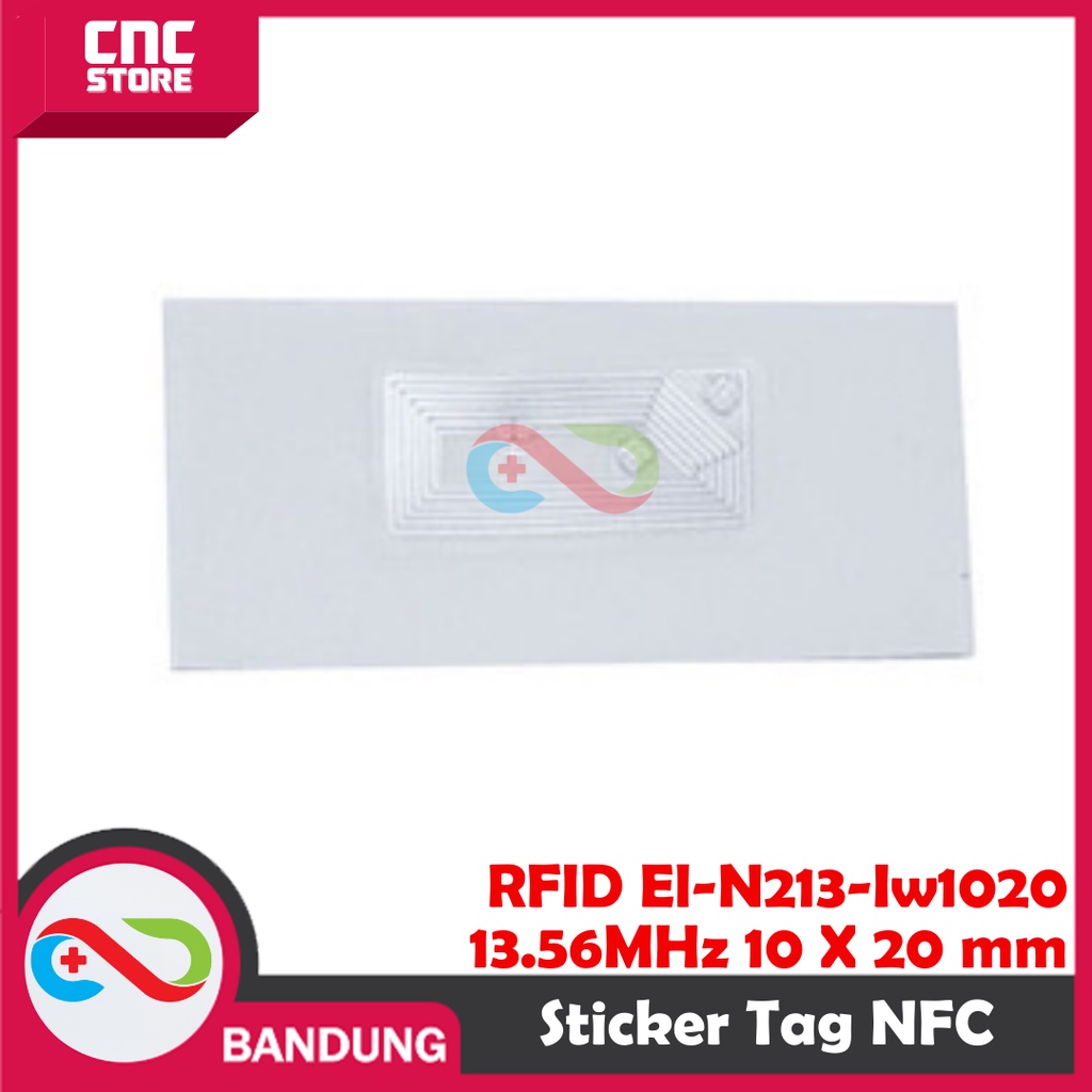 RFID EL-N213-IW1020 NFC Sticker Kecil  Label Tag Compatible NTag213 1 x 2 cm 10 X 20 mm