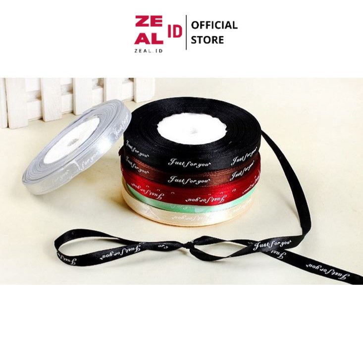 

ZEAL-ID - PTA4 FOR U (MINI) Pita Satin Roll Motif Always By Your Side/Pita Kado 1cm/Pita Dekorasi Buket