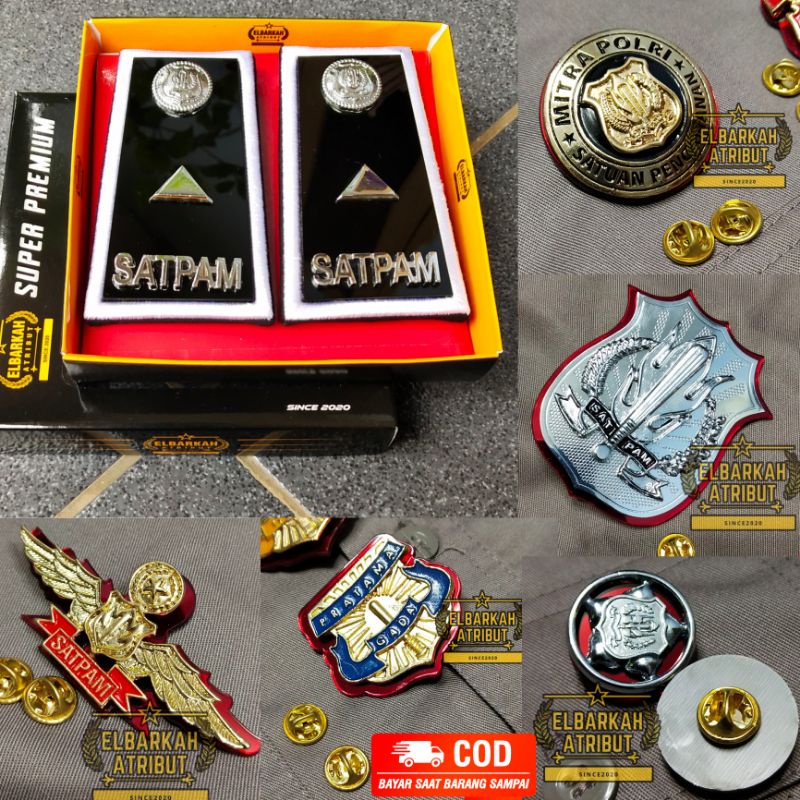 Bordir PANGKAT satpam PIN satpam LENCANA satpam WING satpam [100%original realpict] #1bisa pesan sat
