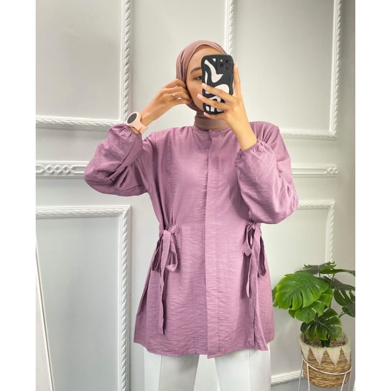 BEFAST - ZEC OOTD WANITA TUNIK ARISA / Alea CRINCLE Tunik / Pakaian Wanita Muslimah / Tunik Wanita Keluaran Terbaru / Fashion kekinian Remaja ABG Trendy / Outfit Daily Wanita Hijab / Tunik Polos Formal Terlaris