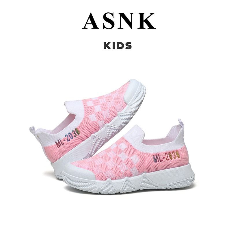 [GROSIR][COD] SEVEN_DAY SEPATU RAJUT MOTIF CATUR ANAK USIA 2-8 TAHUN WM2326 PINK