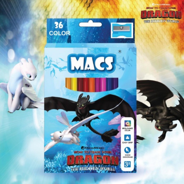 

MACS Pensil Gambar How To Train Your Dragon 36 Warna