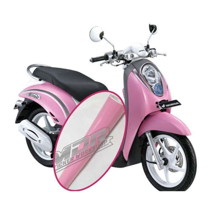 STIKER SKOTLET PINK GLOSSY motor 1roll murah  full body keren stiker viral tik tok mobil trasnparan 