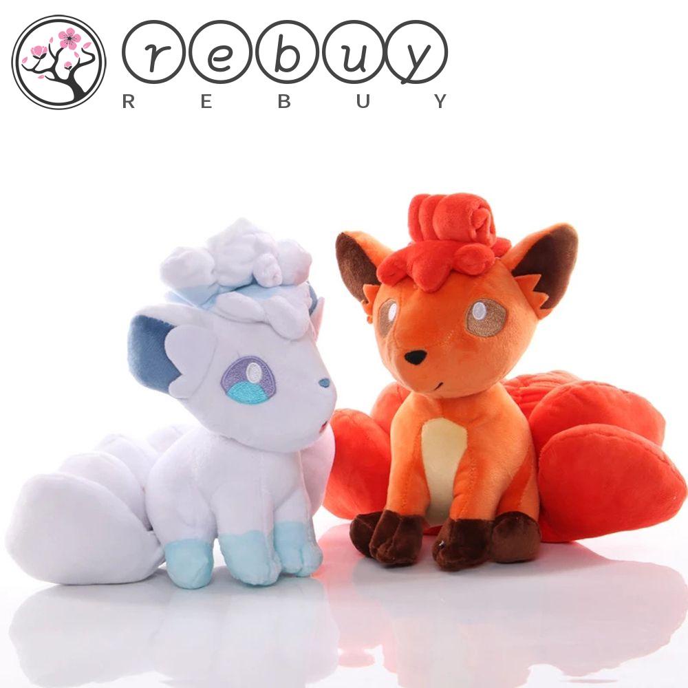 REBUY Rebuy Vulpix Mainan Mewah 20/15cm Anak Mainan Kartun Karakter Anime Plush Doll Anak Vulpix Alola