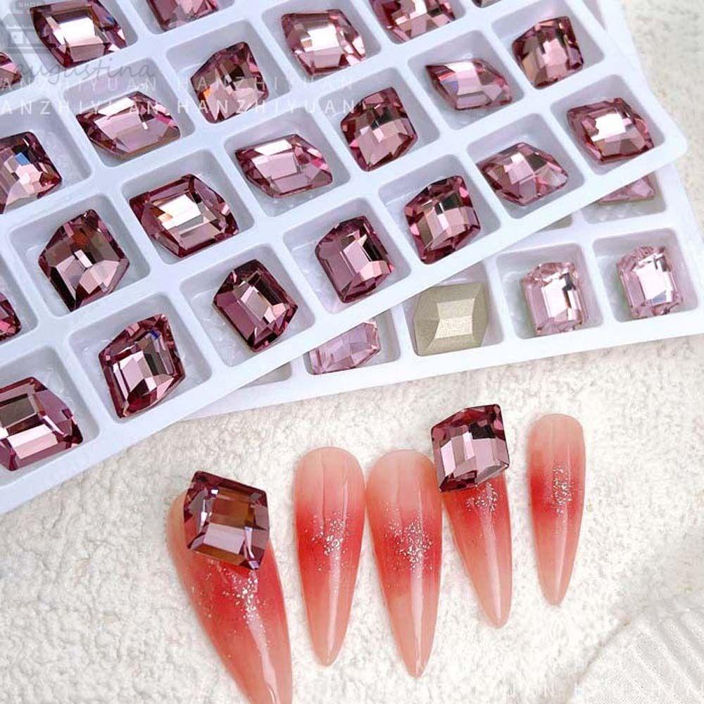AUGUSTINA Agustina Kuku Berlian Imitasi Wanita Fashion Manicure Aksesoris Hiasan Kuku Jepang Nail Art Nail Jewelry
