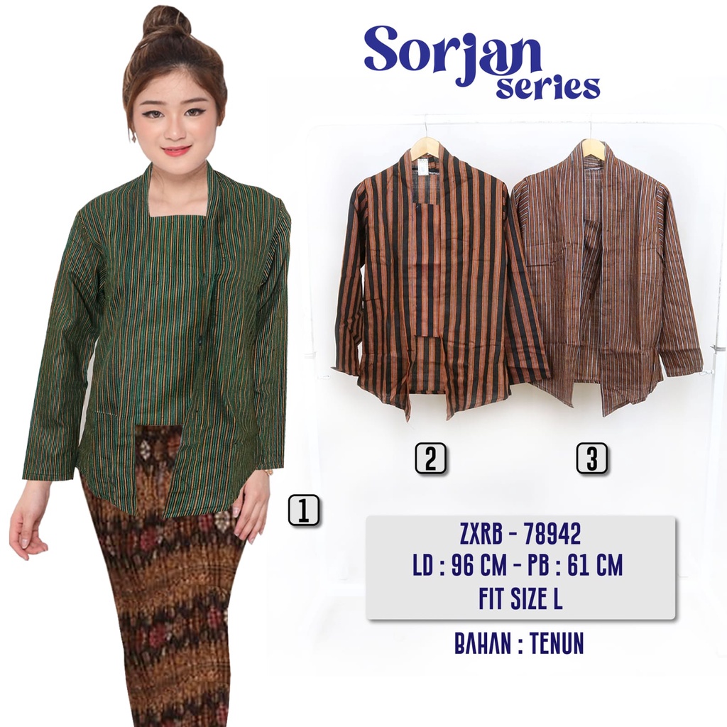 Kebaya dan Sorjan kebaya sorjan / kebaya lurik / blus lurik / blouse lurik /lurik sorjan wanita Luri