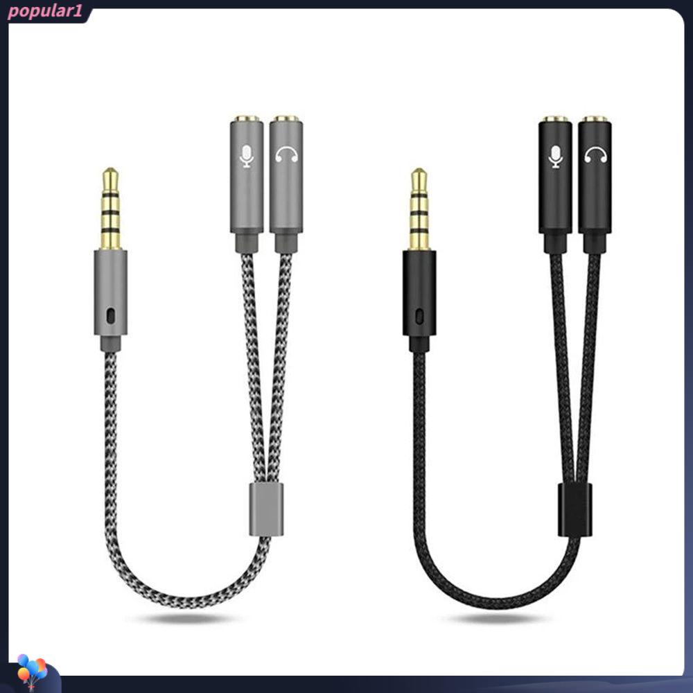 POPULAR Jack Kabel AUX Populer Headset Baru Male To 2female Kabel Audio