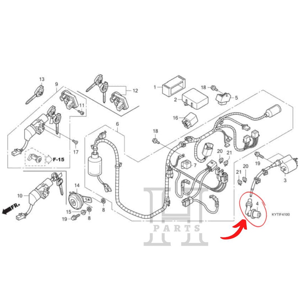 TUTUP KEPALA CANGKLONG BUSI CAP ASSY NOISE SUPPRESSOR BEAT SCOOPY SPACY KARBURATOR 30700-KVY-961 ASLI ORIGINAL AHM HGP HONDA