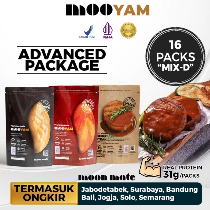 [Moon Mate - Official] MOOYAM (MIX-D) - Original 6 + Spicy 5 + Steak 5 (Advanced) Tanpa tepung / Protein / Gym