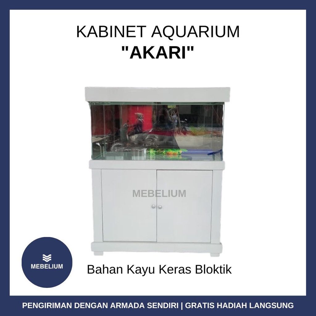 Kabinet Aquarium Akari Full Set Bahan Kayu Plywood / Meja Akuarium / Aquarium Cabinet Untuk Hewan Ak