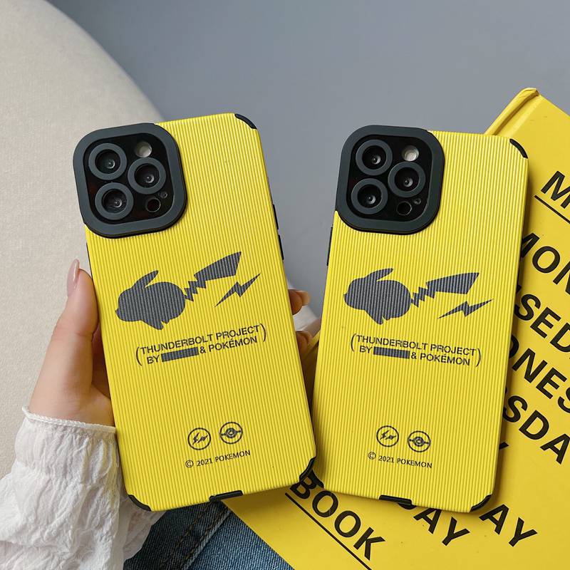 Samsung Leather Softcase Galaxy A21S A12 A32 A01 A03S A11 A12 A20S A50S A30S A51 A71 A52S A53 A73 S20 S10 FE Plus S21 S22 Ultra Cute Pikachu Cartoon Men's