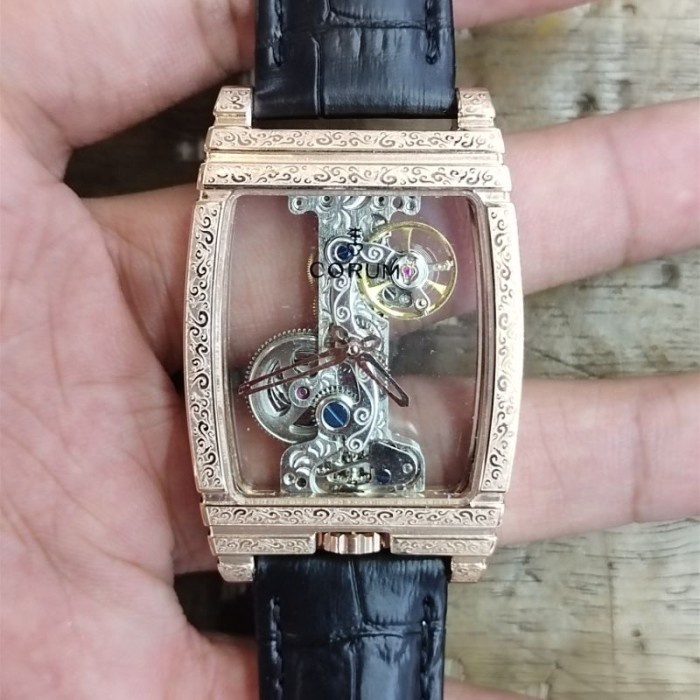 JAM TANGAN PRIA CORUM TATTO ROSE GOLD AUTOMATIC JAPAN MOVEMENT