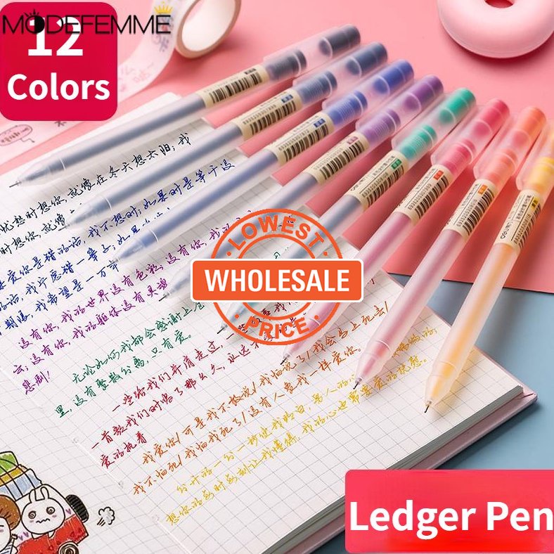 [Harga Grosir] 1pc Pulpen Tanda Tangan Hitam 0.5mm/pulpen Tulisan Biru Cepat Kering/Pena Netral Gambar Sederhana/Pulpen Buku Besar Berwarna/Alat Tulis Siswa/Perlengkapan Kantor Sekolah