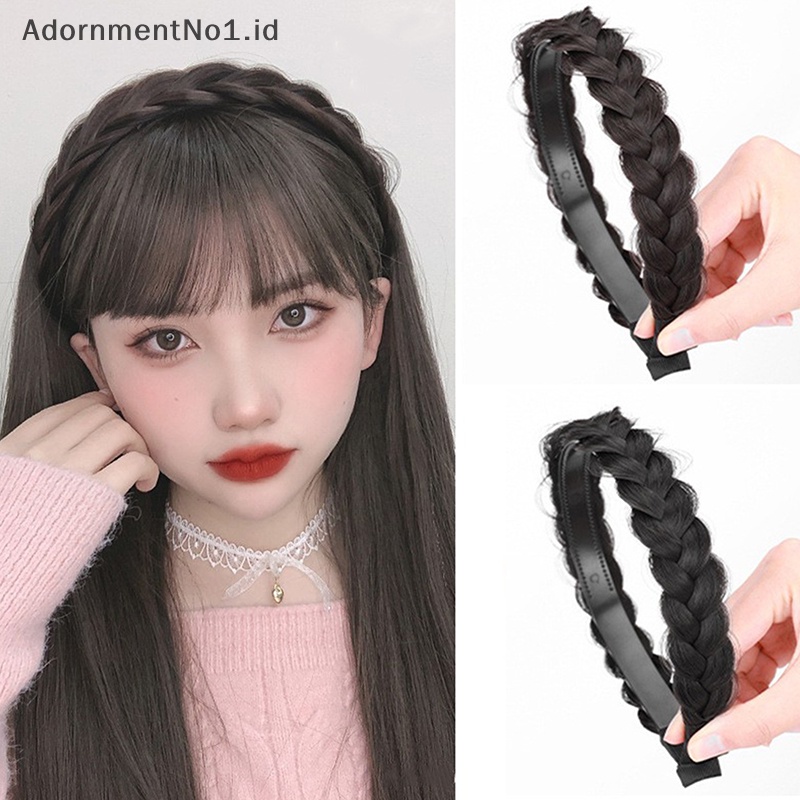 [AdornmentNo1] N bando Wig kepang empat aksen tali Handmade bando kepang Twist hiasan kepala