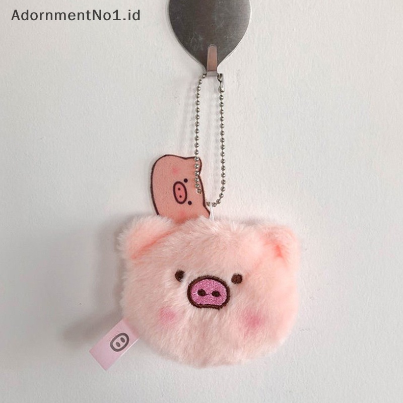 [AdornmentNo1] Bentoy Pig Plush Pink lembut babi gantungan kunci aksesoris lucu Kawaii siswa tas aksesoris Korea Ins anak kunci ring bros