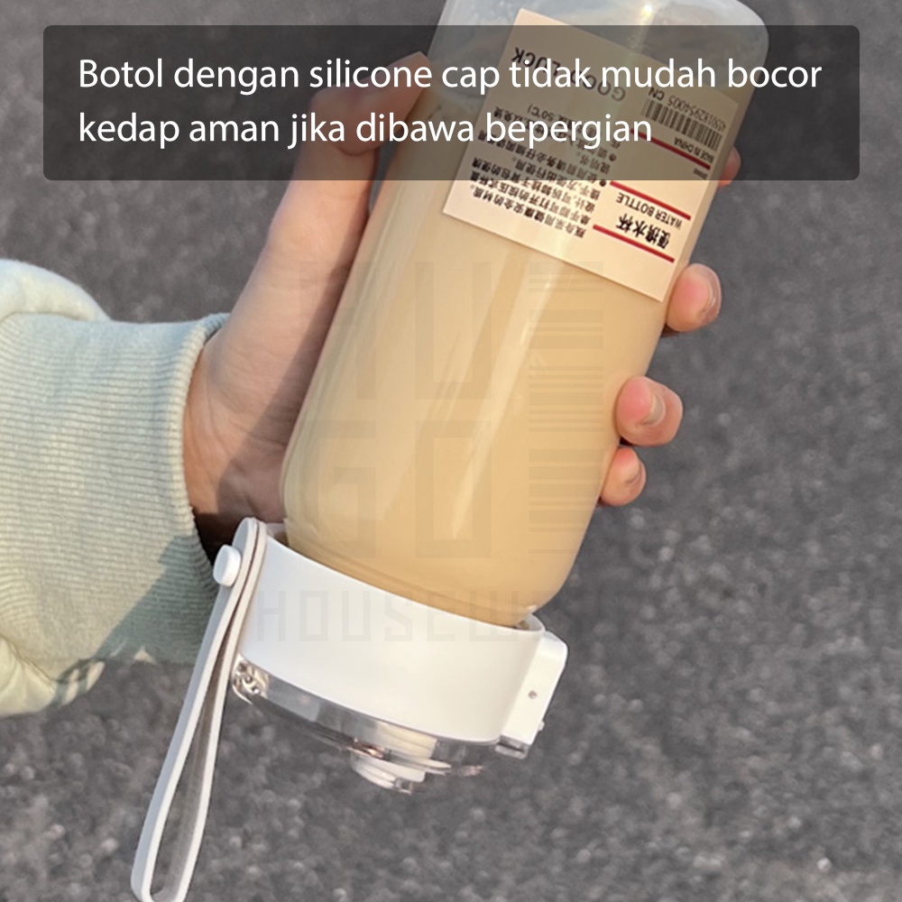 HUGO Botol Minum Putih Transparan Bening Estetik Botol Air Minum 350 550 1000 ml