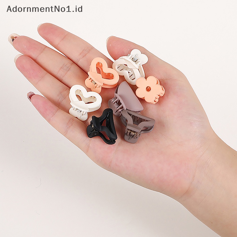 [AdornmentNo1] 1set Fashion Morandi Frosted cakar rambut kecil untuk wanita Mini jepit rambut klip gadis kreatif Hairclip lucu jepit rambut hiasan kepala