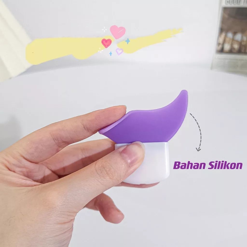 ASK - Silikon Aplikator Maskara Serbaguna 3 in 1 Alat Bantu Makeup Eyeliner / Mascara / Eyeshadow