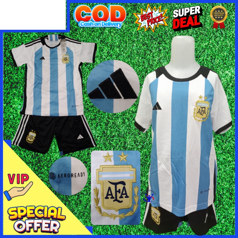 (jerseyolahraga) Jersey Baju Bola Anak Argen-tina / Setelan Baju Bola Anak Argen-tina Piala Dunia 20