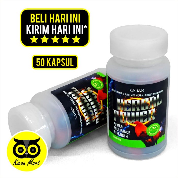 Multivitamin &amp; Suplemen Jamu Ayam Aduan Pisau Laga Petarung Jantan Jago Bangkok Herbal Power Tajian Jamu Alami Dorong Power Juara Laga Isi 50 Kapsul