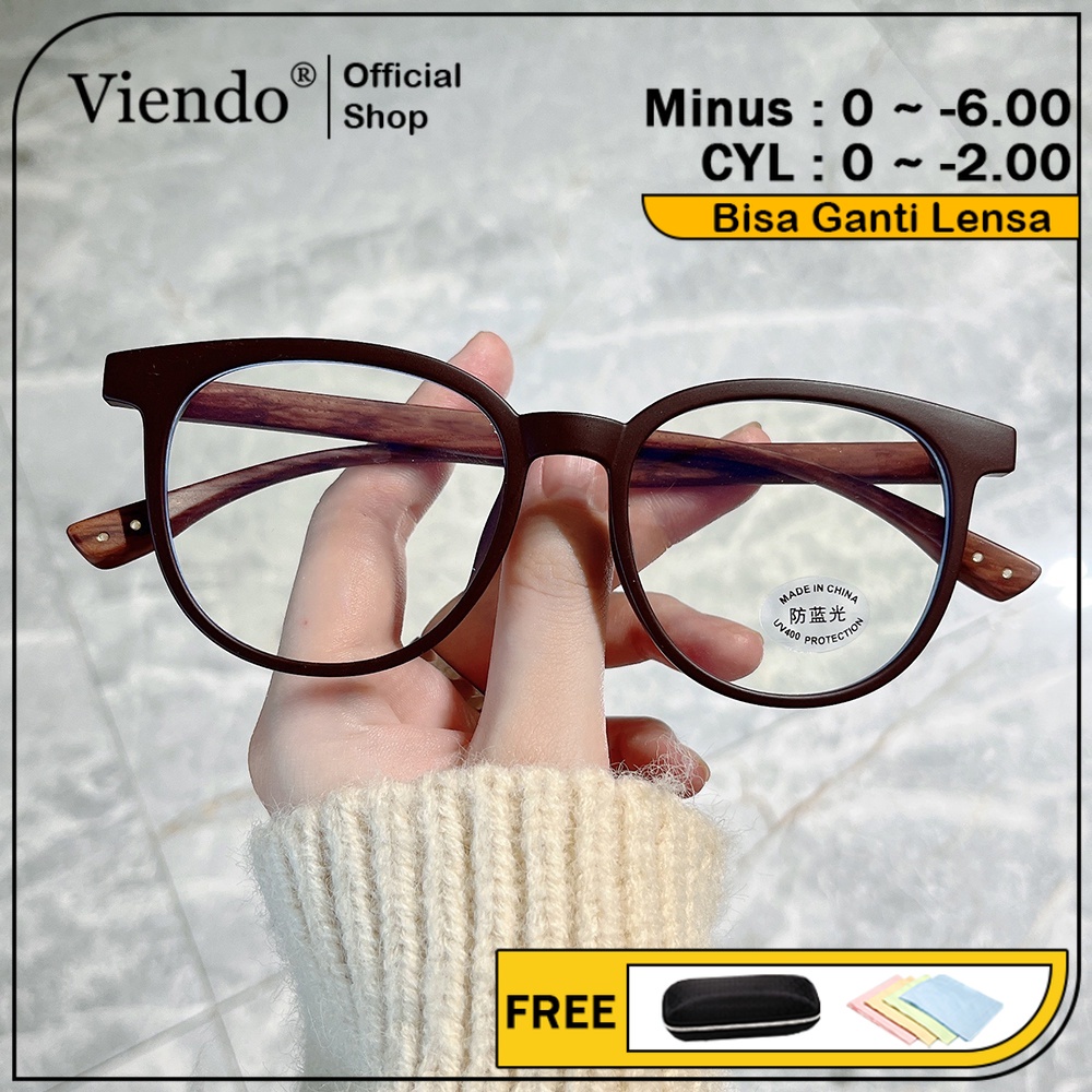 Viendo Kacamata Photocromic Minus Anti Radiasi Blueray Wanita Pria Cowok Frame Bluecromic Potocromic