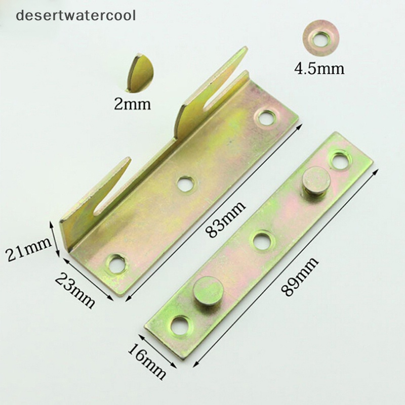 Deid 4set Furniture bed rail bracket fitg snap Konektor Dudukan Lubang Martijn