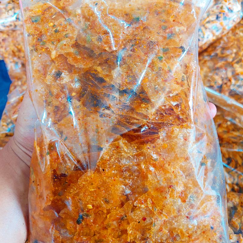 

KERIPIK KACA 500gr PEDAS DAUN JERUK / KRIPCA REMPAH NGABRET